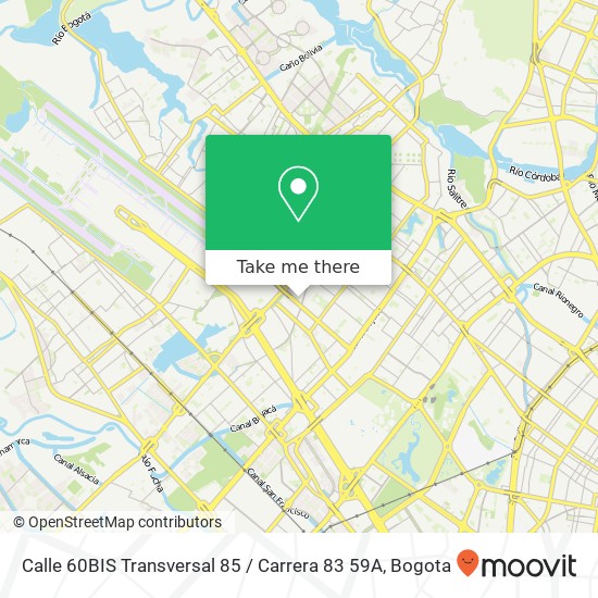 Calle 60BIS Transversal 85 / Carrera 83 59A map
