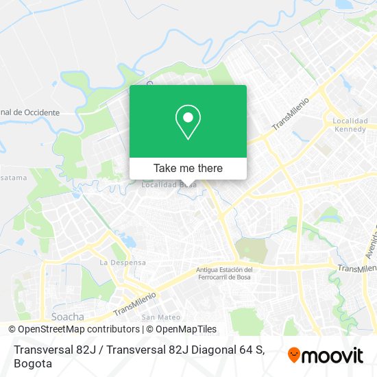 Mapa de Transversal 82J / Transversal 82J Diagonal 64 S