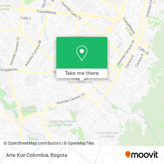 Arte Kun Colombia map