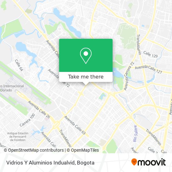 Vidrios Y Aluminios Indualvid map