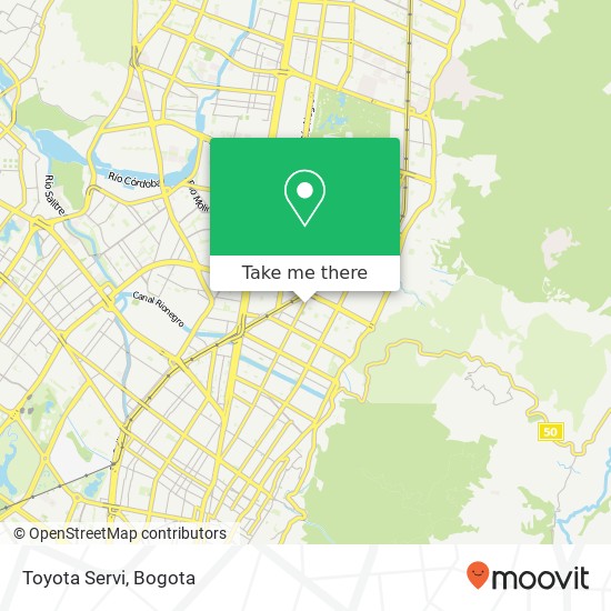 Toyota Servi map