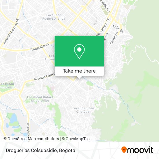 Droguerías Colsubsidio map