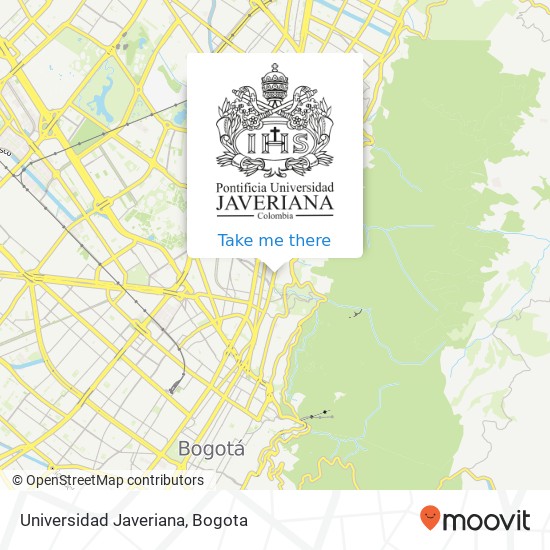 Universidad Javeriana map