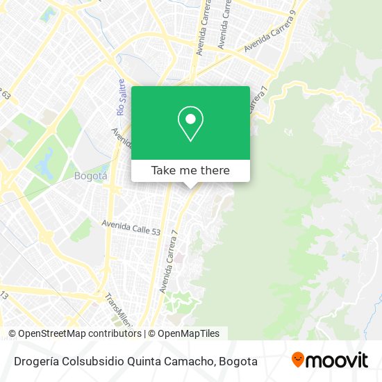 Drogería Colsubsidio Quinta Camacho map