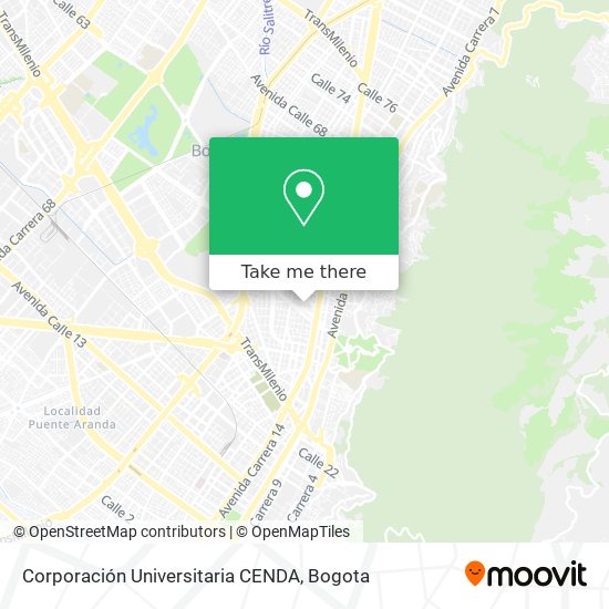 Mapa de Corporación Universitaria CENDA