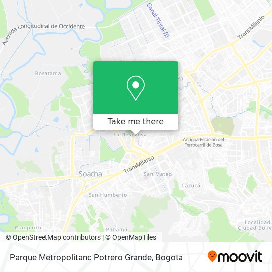 Parque Metropolitano Potrero Grande map