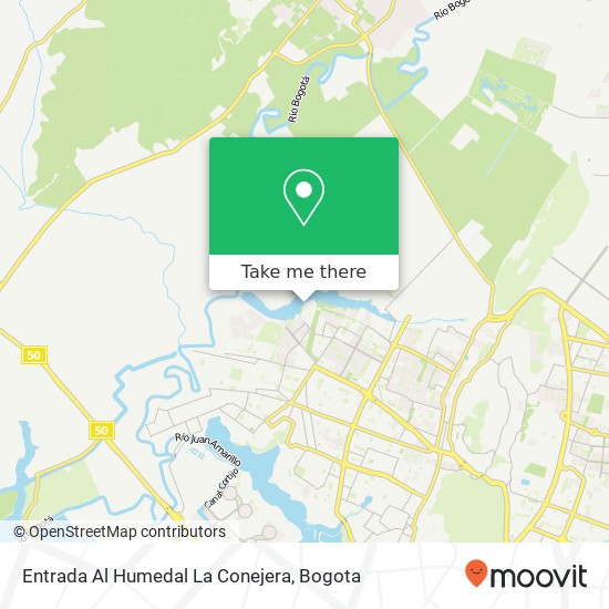 Entrada Al Humedal La Conejera map