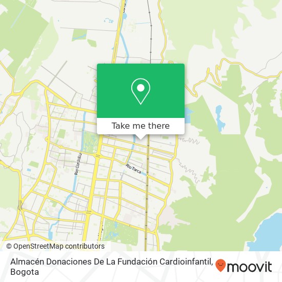 Mapa de Almacén Donaciones De La Fundación Cardioinfantil