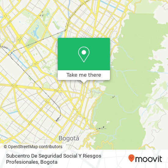Subcentro De Seguridad Social Y Riesgos Profesionales map