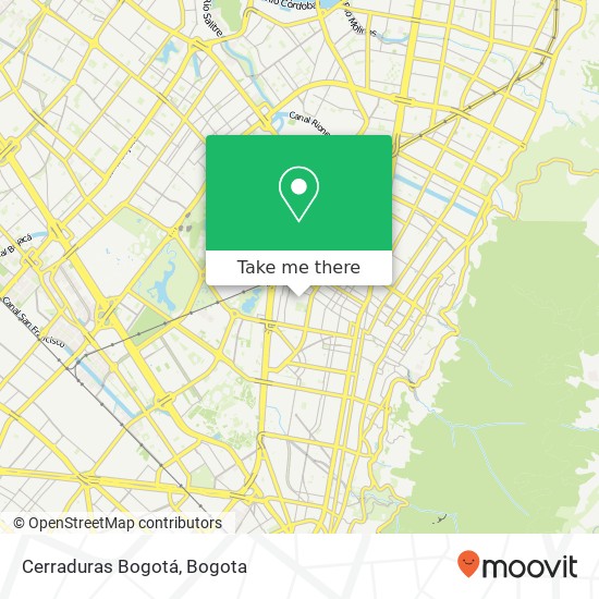 Cerraduras Bogotá map