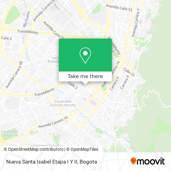 Nueva Santa Isabel Etapa I Y II map