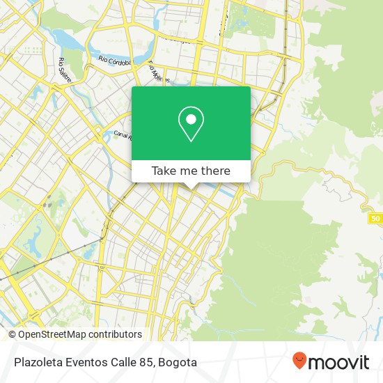 Plazoleta Eventos Calle 85 map