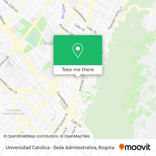 Universidad Catolica - Sede Administrativa map