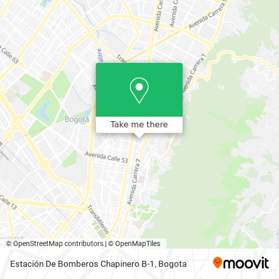 Estación De Bomberos Chapinero B-1 map