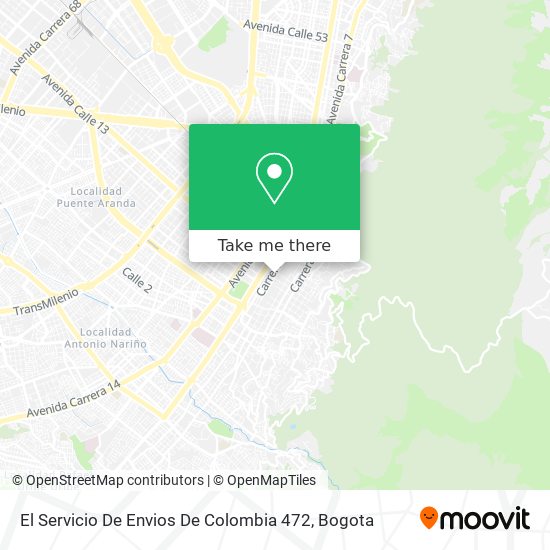 El Servicio De Envios De Colombia 472 map