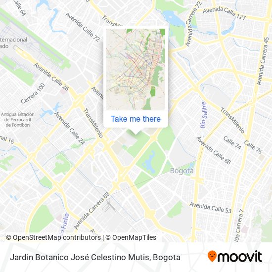 Mapa de Jardin Botanico José Celestino Mutis