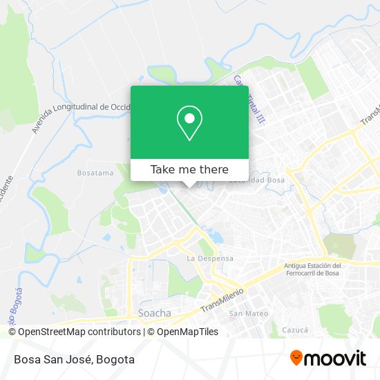 Bosa San José map