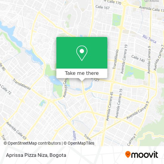 Mapa de Aprissa Pizza Niza