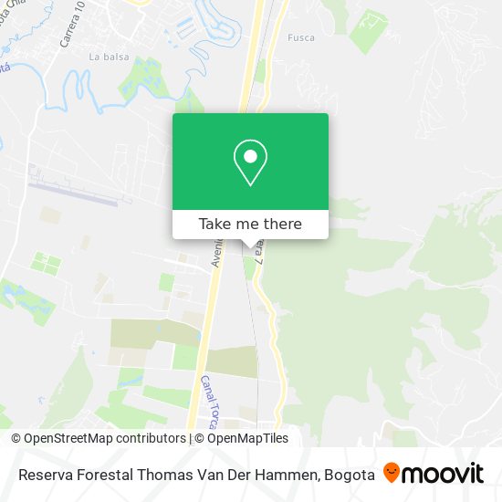 Reserva Forestal Thomas Van Der Hammen map
