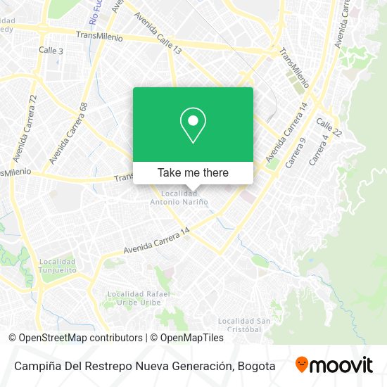 Mapa de Campiña Del Restrepo Nueva Generación