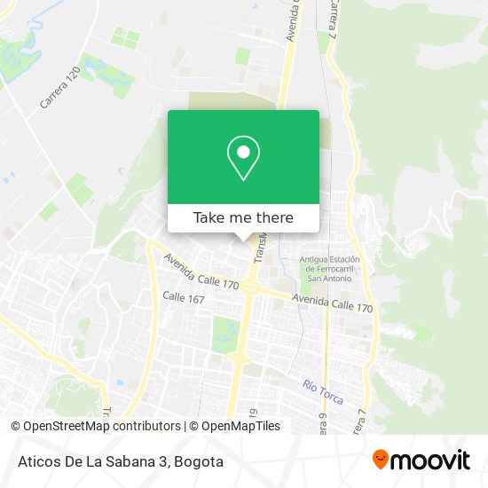 Aticos De La Sabana 3 map