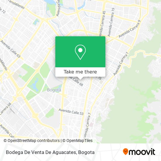 Bodega De Venta De Aguacates map