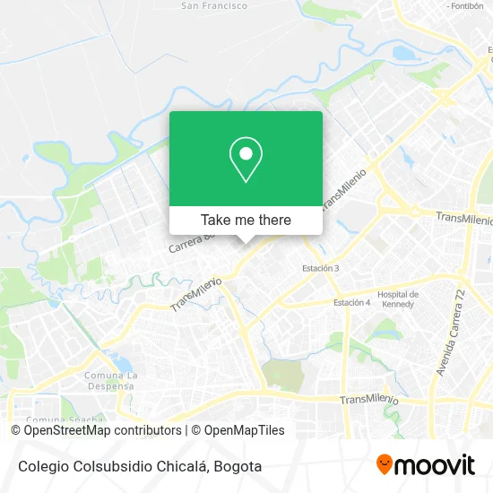 Colegio Colsubsidio Chicalá map