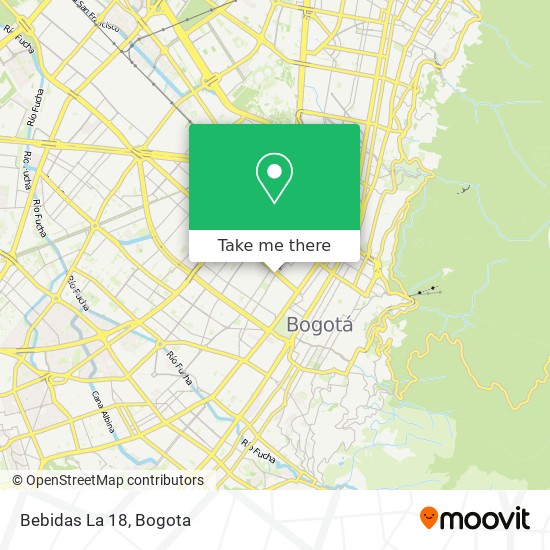 Bebidas La 18 map