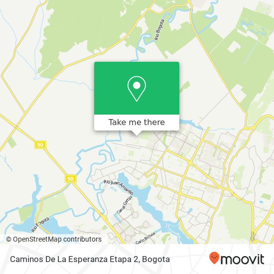 Caminos De La Esperanza Etapa 2 map