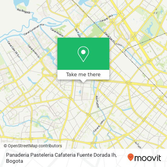 Mapa de Panaderia Pasteleria Cafateria Fuente Dorada Ih