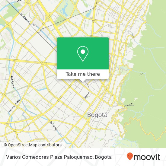 Varios Comedores Plaza Paloquemao map