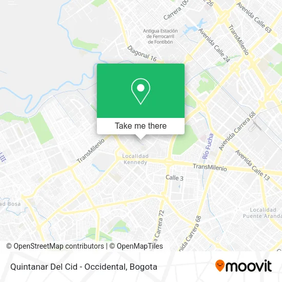 Quintanar Del Cid - Occidental map