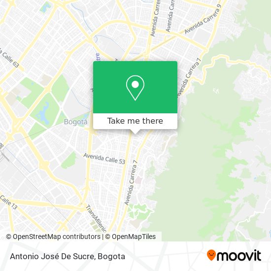 Antonio José De Sucre map