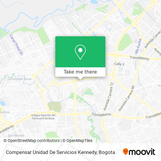 Compensar Unidad De Servicios Kennedy map