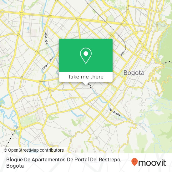 Mapa de Bloque De Apartamentos De Portal Del Restrepo