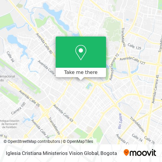Mapa de Iglesia Cristiana Ministerios Vision Global