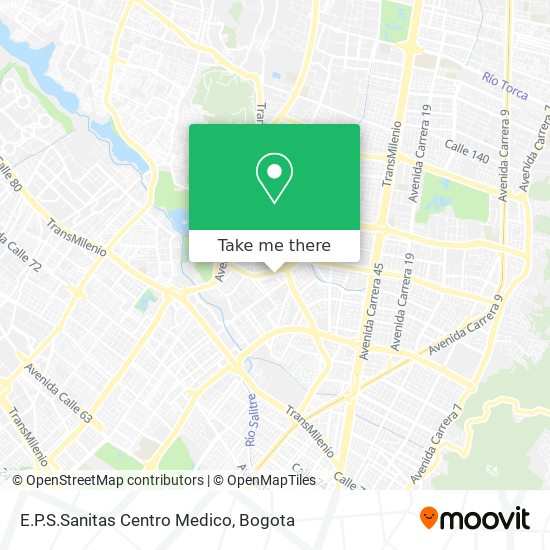 Mapa de E.P.S.Sanitas Centro Medico