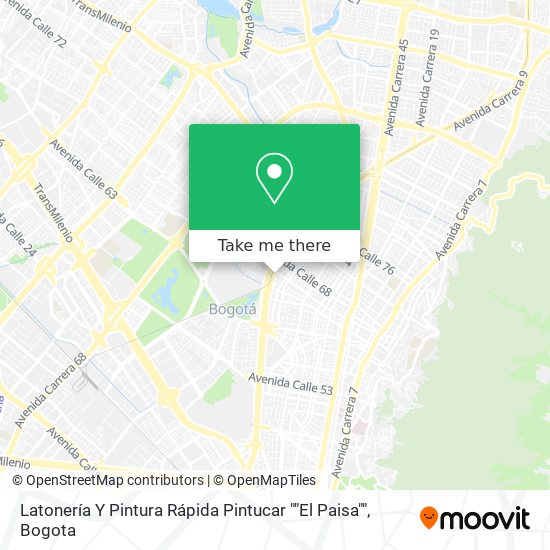Latonería Y Pintura Rápida Pintucar ""El Paisa"" map
