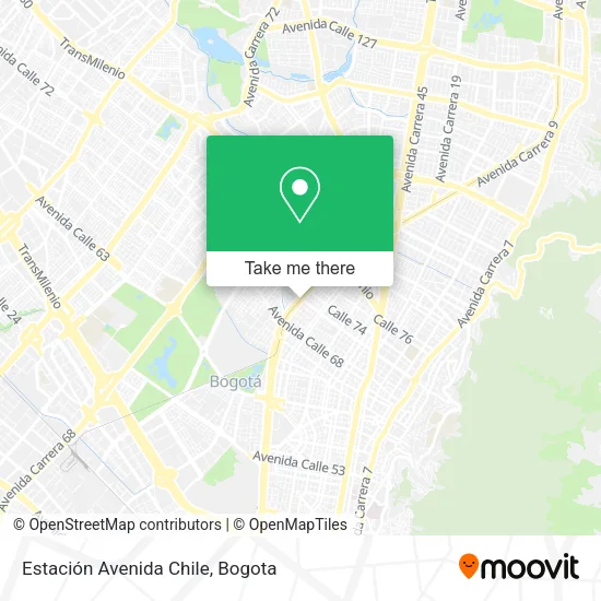 Mapa de Estación Avenida Chile