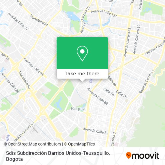 Sdis Subdirección Barrios Unidos-Teusaquillo map