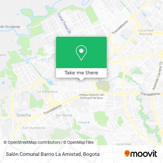 Mapa de Salón Comunal Barrio La Amistad