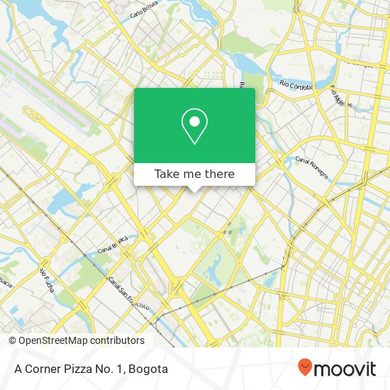 A Corner Pizza No. 1 map