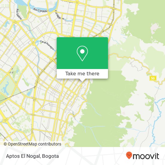 Aptos El Nogal map