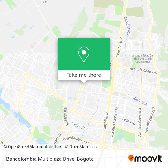 Bancolombia Multiplaza Drive map