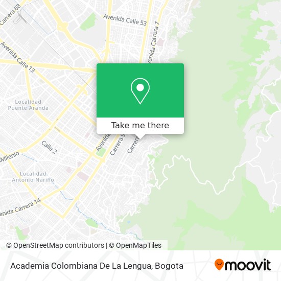 Mapa de Academia Colombiana De La Lengua