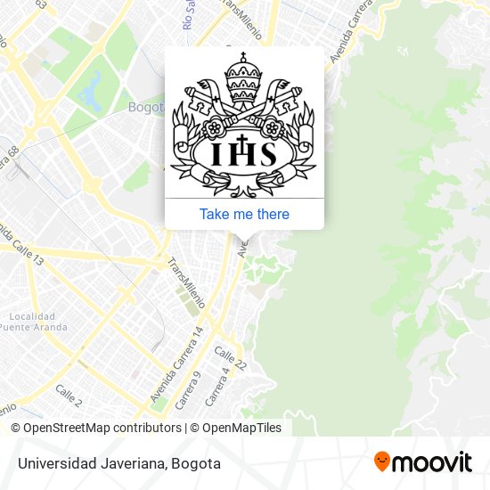 Universidad Javeriana map