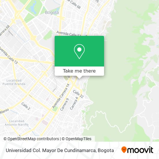 Universidad Col. Mayor De Cundinamarca map