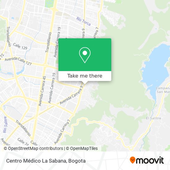 Centro Médico La Sabana map