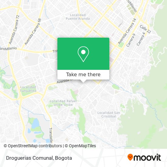 Droguerias Comunal map