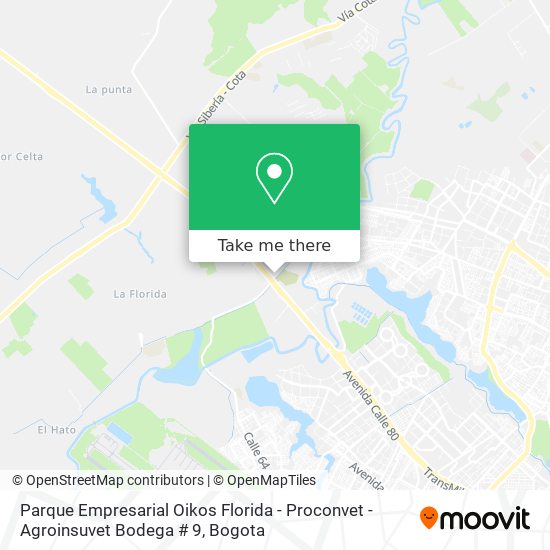 Parque Empresarial Oikos Florida - Proconvet - Agroinsuvet Bodega # 9 map